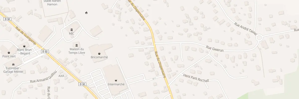 Plan du 26 Rue du Dispensaire à Bégard