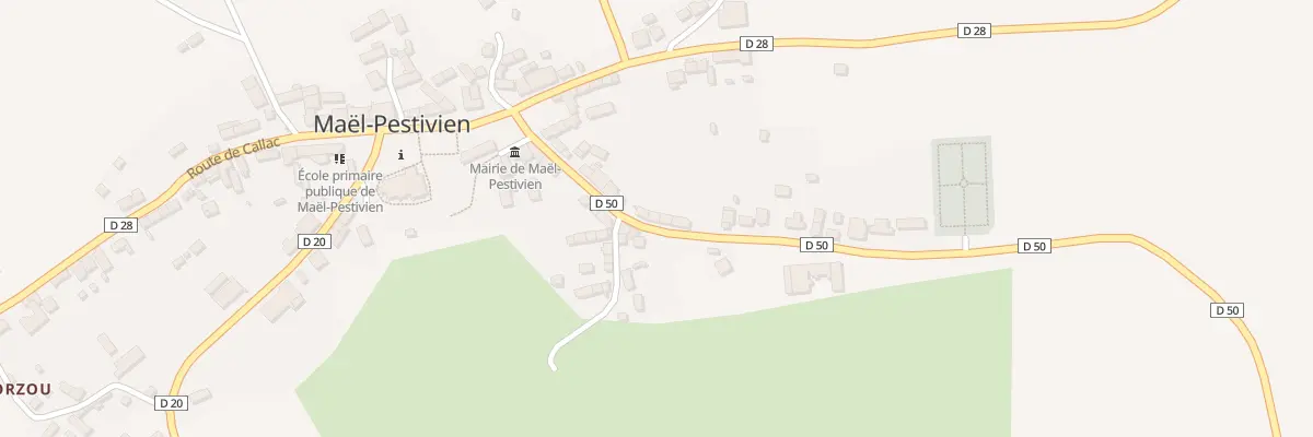 Plan du 21 Route de Lanrivain à Maël-Pestivien