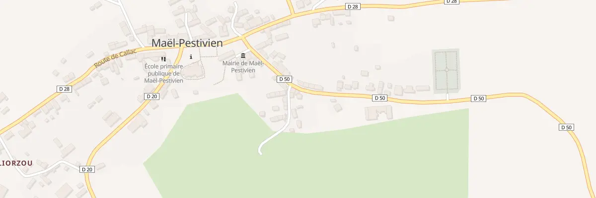 Plan du 12 Route de Lanrivain à Maël-Pestivien