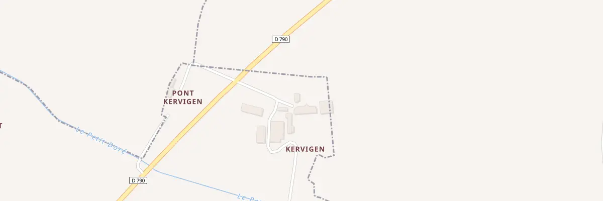 Plan du 5001 Kervigen à Plouguernével