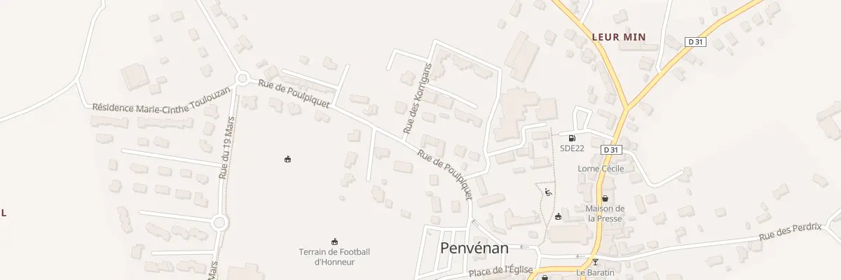 Plan du 8 Rue Poulpiquet à Penvénan