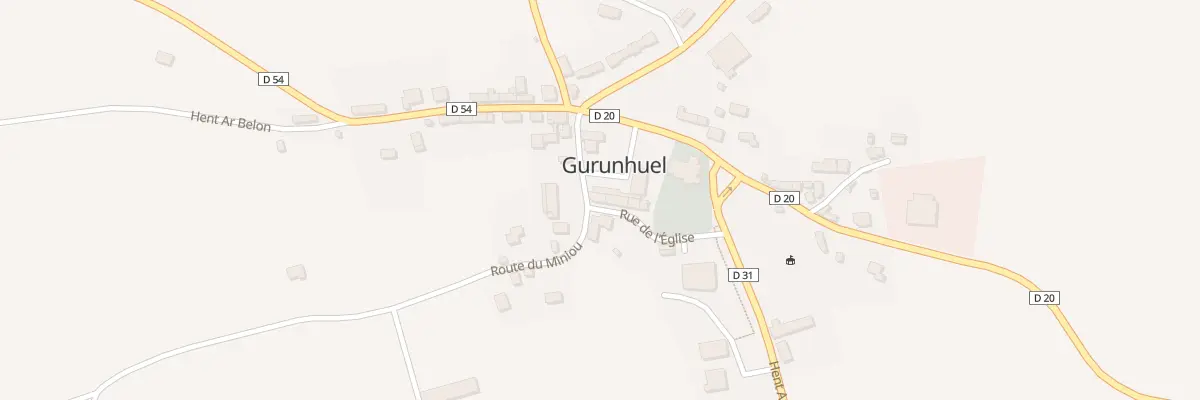 Plan du 1 Rue de l’Eglise à Gurunhuel