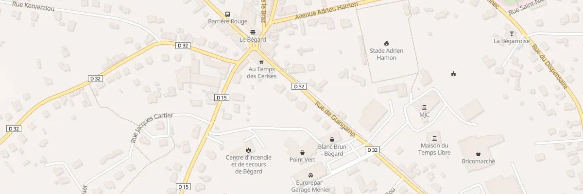 Plan du 8 Rue de Guingamp à Bégard
