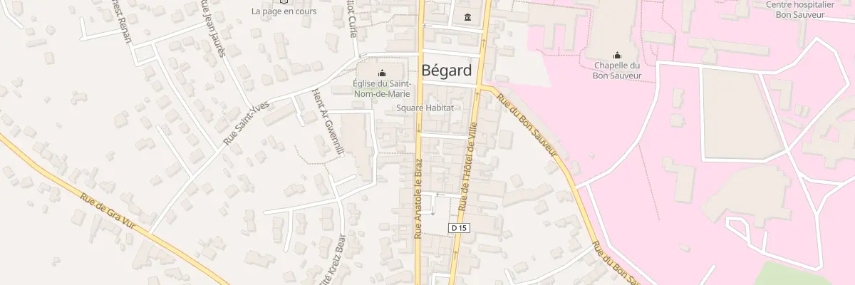 Plan du 11 Rue Anatole le Braz à Bégard