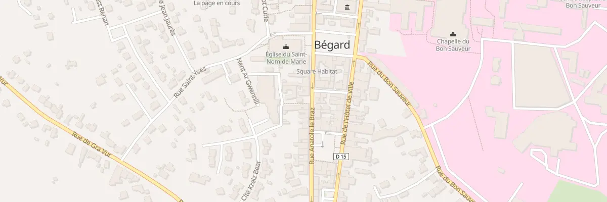 Plan du 26 Rue Anatole le Braz à Bégard