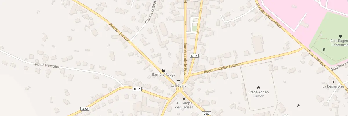 Plan du 66 Rue Anatole le Braz à Bégard