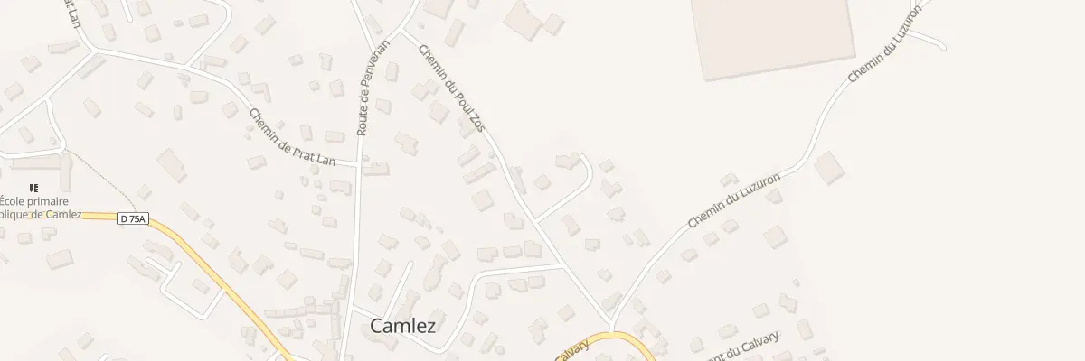Plan du 3 Che de Poul Zos à Camlez