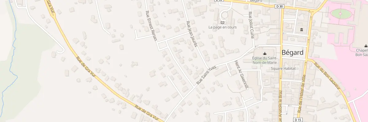Plan du 6 Rue Ernest Renan à Bégard