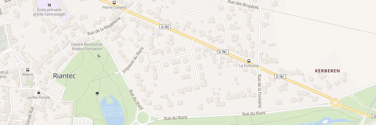Plan du 15 Rue Olympe de Gouges à Riantec