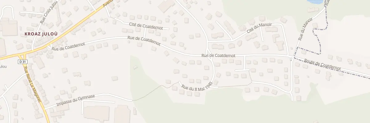 Plan du 30 Rue de Coatdernot à Rostrenen