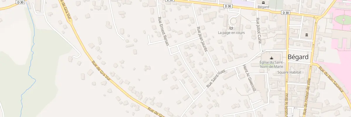 Plan du 11 Rue Ernest Renan à Bégard