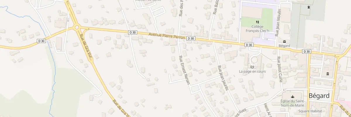 Plan du 27 Rue Ernest Renan à Bégard