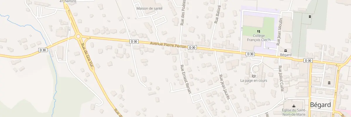 Plan du 29 Rue Ernest Renan à Bégard