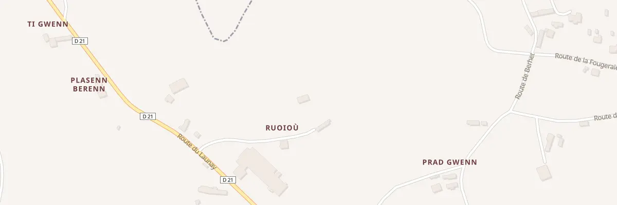 Plan du 22 Rte du Launay à Prat