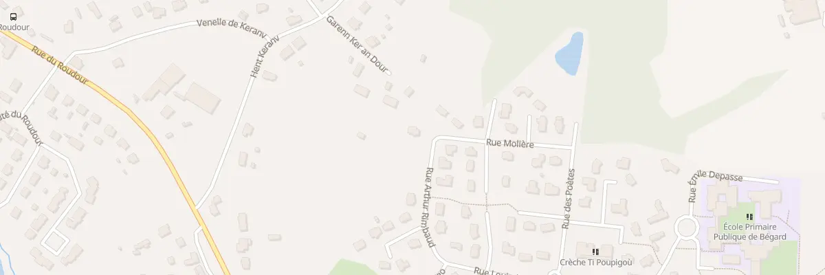 Plan du 8 Rue Jean Jacques Rousseau à Bégard