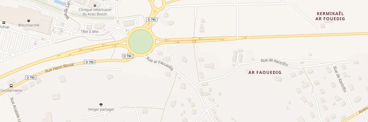 Plan du 31 Rue du Faouedic à Rostrenen