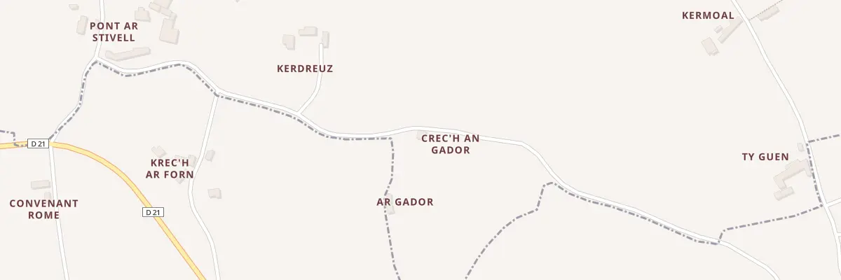 Plan du 2 Ar Gador à Berhet