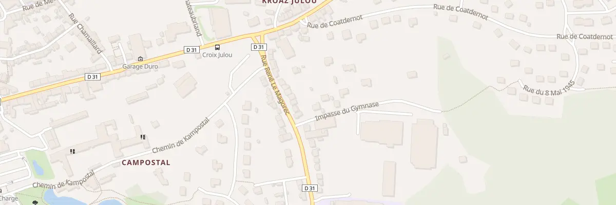 Plan du 23 Rue René Le Magorec à Rostrenen