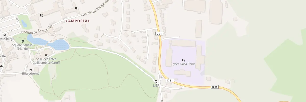 Plan du 34 Rue René Le Magorec à Rostrenen
