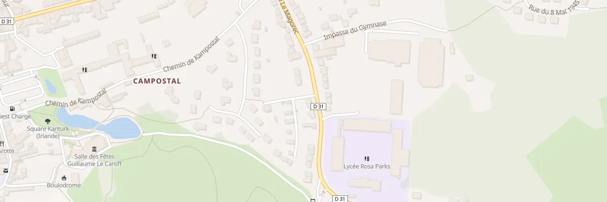 Plan du 26 Rue René Le Magorec à Rostrenen