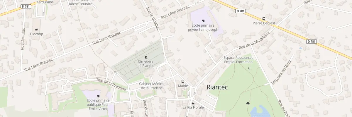 Plan du 10 Rue le Gloahec à Riantec