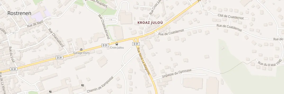 Plan du 3 Rue René Le Magorec à Rostrenen