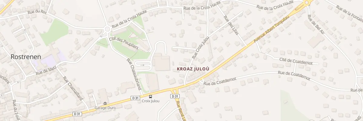 Plan du 7 Rue de la Croix Julou à Rostrenen