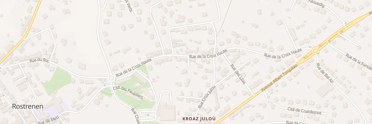 Plan du 16 Rue de la Croix Haute à Rostrenen