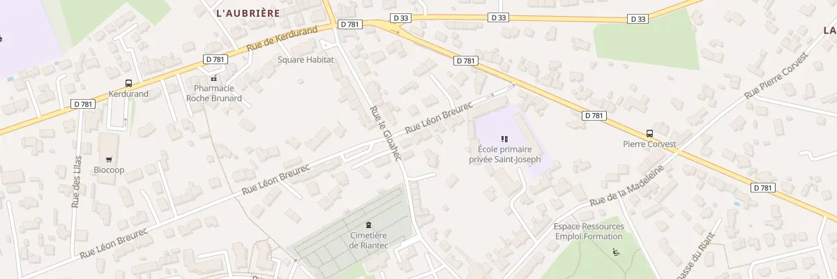 Plan du 13 Rue Léon Breurec à Riantec