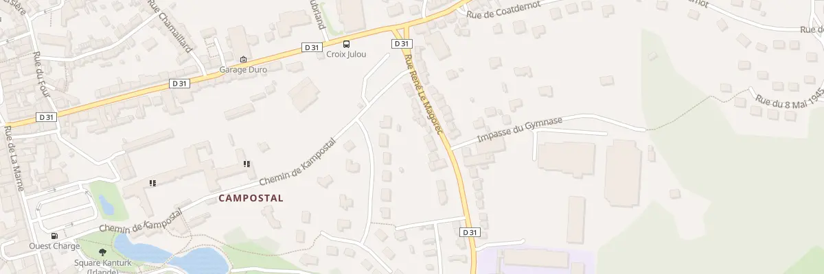 Plan du 14 Rue René Le Magorec à Rostrenen