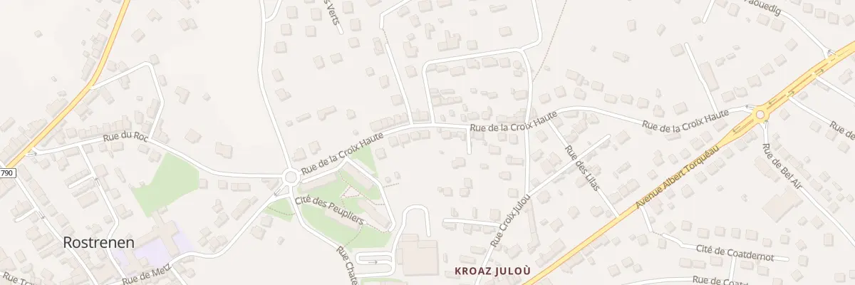 Plan du 10 Rue de la Croix Haute à Rostrenen
