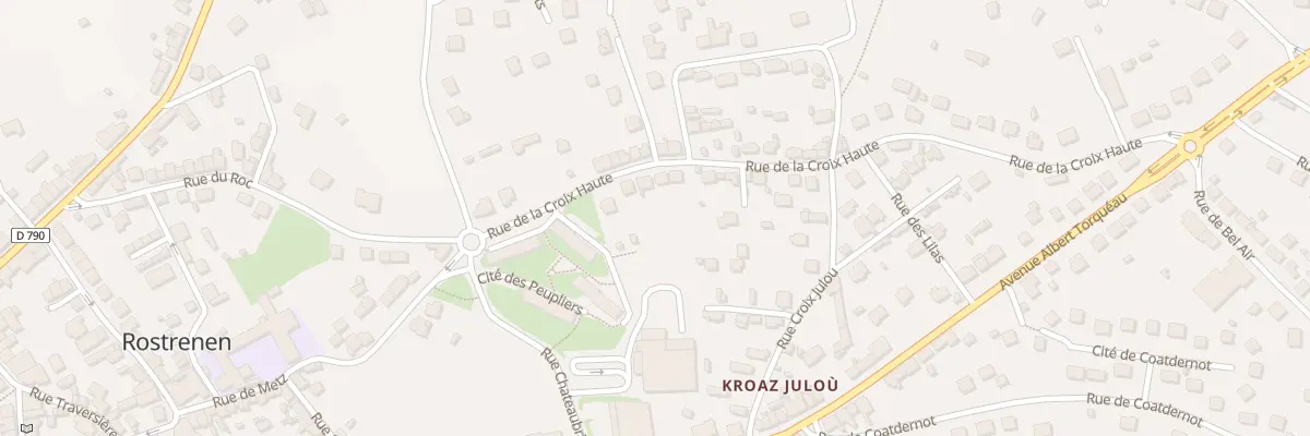 Plan du 6 Rue de la Croix Haute à Rostrenen