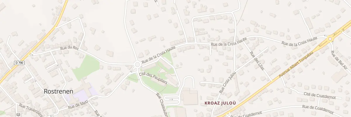 Plan du 2 Rue de la Croix Haute à Rostrenen