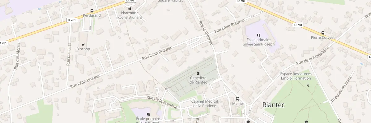 Plan du 17 Rue Léon Breurec à Riantec