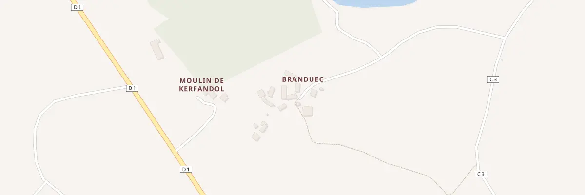 Plan du 3 Branduec à Ploërdut