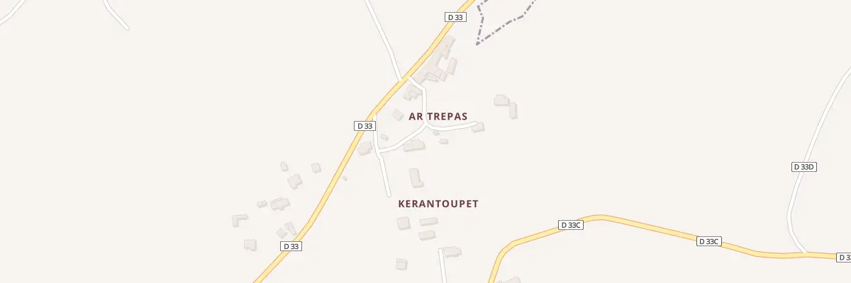 Plan du 3 Ar Trépas à Berhet