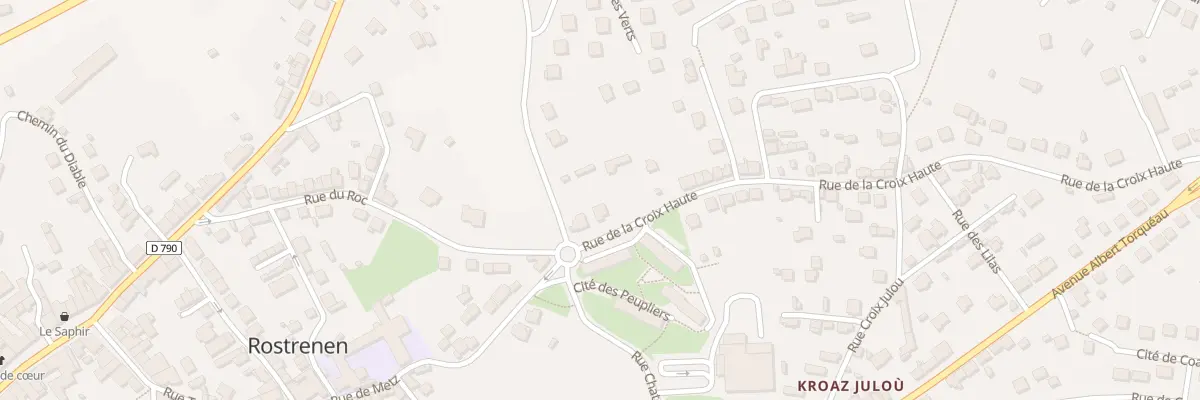 Plan du 3 Rue de la Croix Haute à Rostrenen