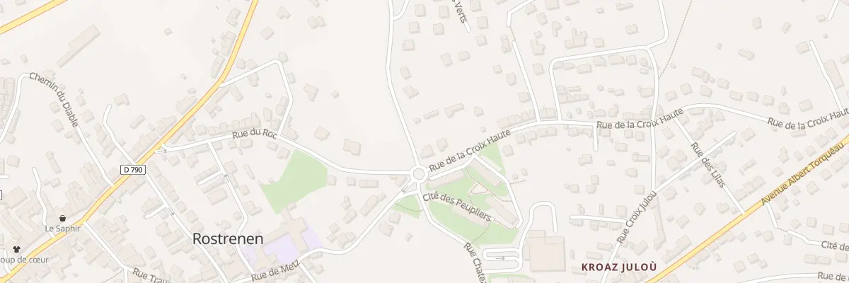 Plan du 1 Rue de la Croix Haute à Rostrenen