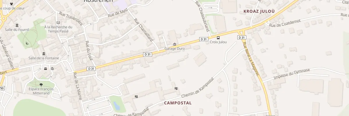 Plan du 46B Rue Ollivier Perrin à Rostrenen