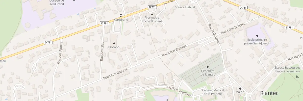 Plan du 28 Rue Léon Breurec à Riantec