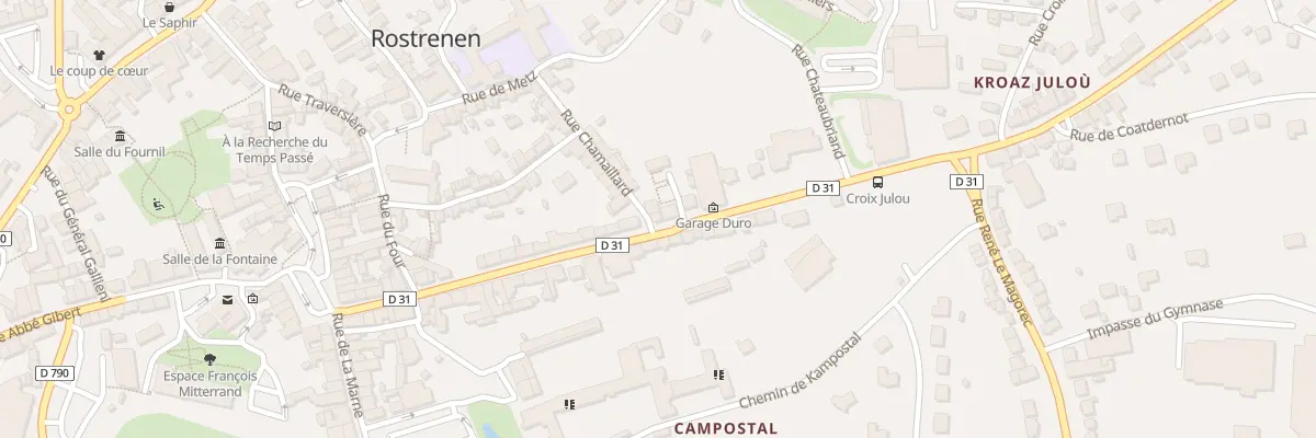 Plan du 33B Rue Ollivier Perrin à Rostrenen