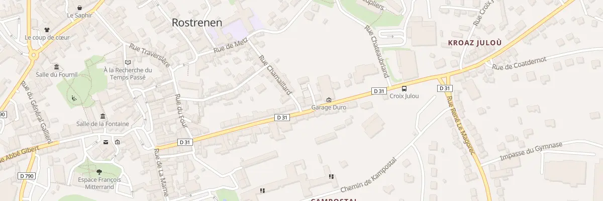 Plan du 4 Rue Chamaillard à Rostrenen
