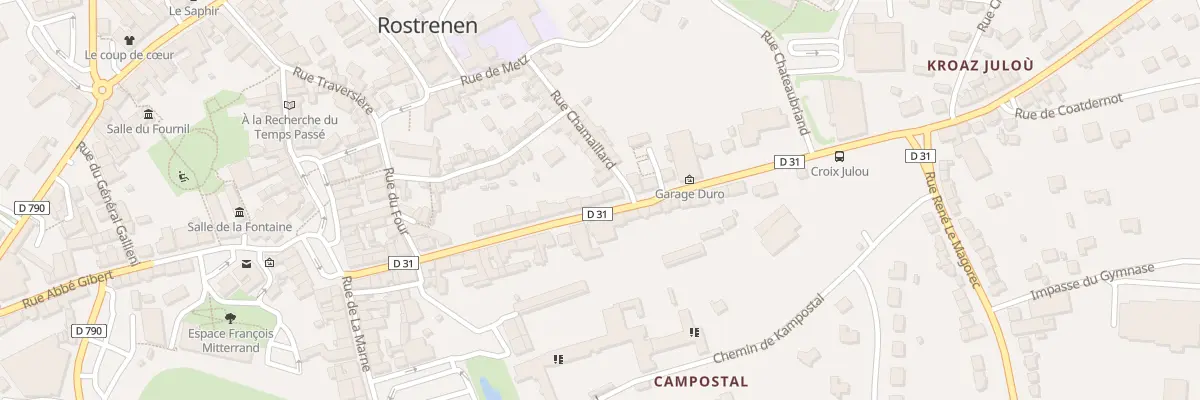 Plan du 31 Rue Ollivier Perrin à Rostrenen