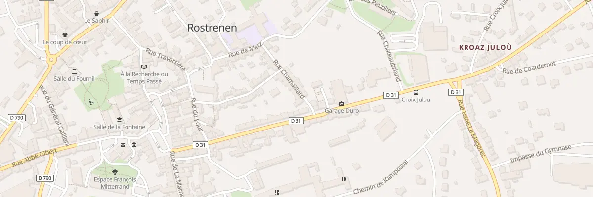 Plan du 3 Rue Chamaillard à Rostrenen