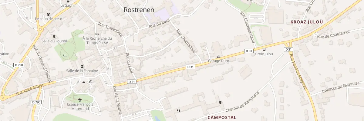 Plan du 27 Rue Ollivier Perrin à Rostrenen