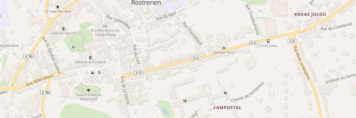 Plan du 23 Rue Ollivier Perrin à Rostrenen