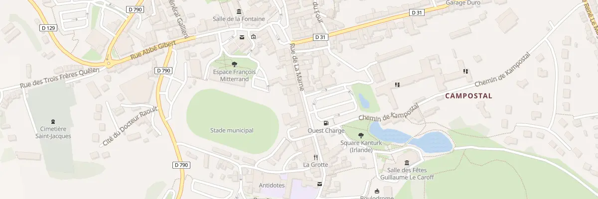 Plan du 12 Rue de la Marne à Rostrenen