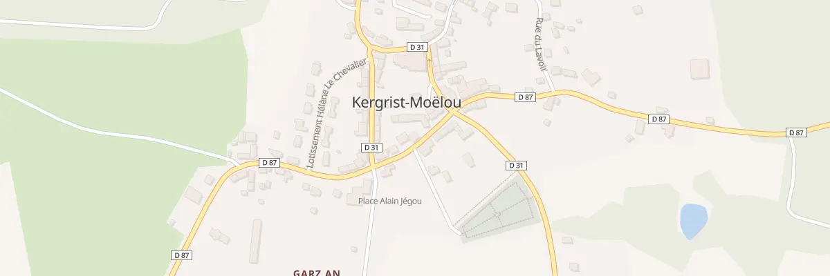 Plan du 2 Rue des Anciens Combattants à Kergrist-Moëlou