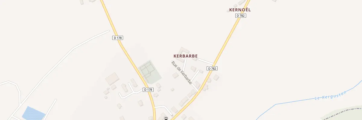 Plan du 3 Rue de Kerbarbe à Kernascléden