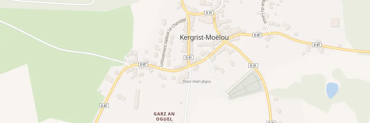 Plan du 1 Rue Traversière à Kergrist-Moëlou